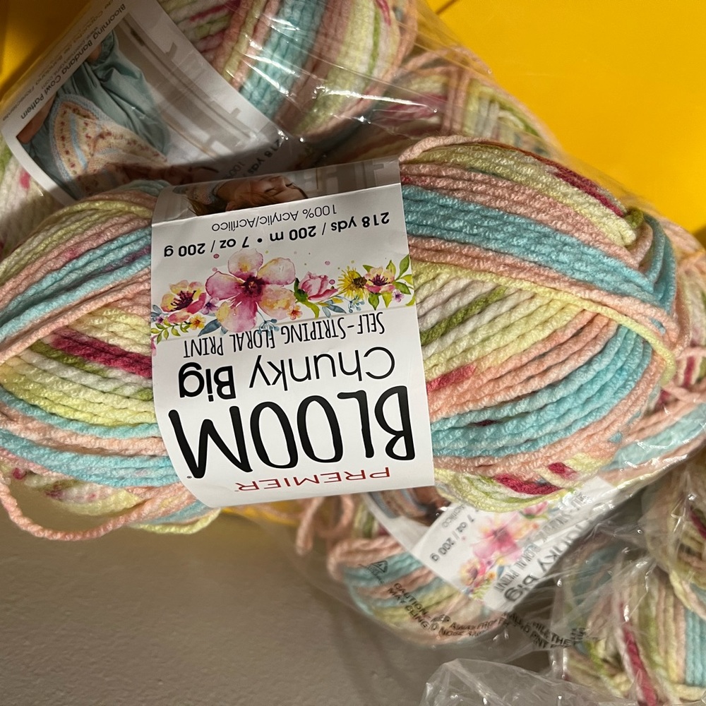 9 NEW Rolls Cherry Bloom yarn